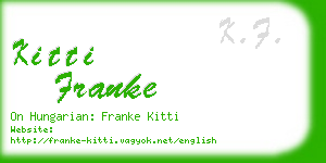 kitti franke business card